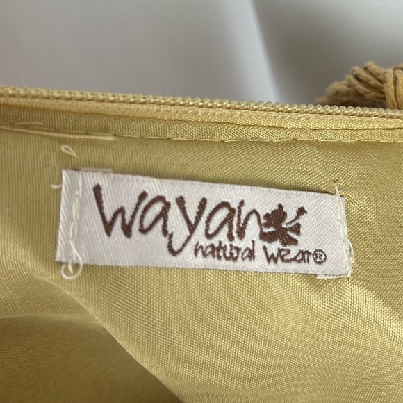 Wayan Natural Wear Linen Embroidered Boho Woven Tote HandBag Beach Hippie - Picture 10 of 12